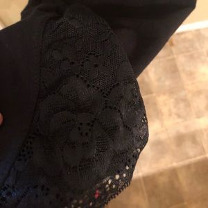 Black lace Capri leggings